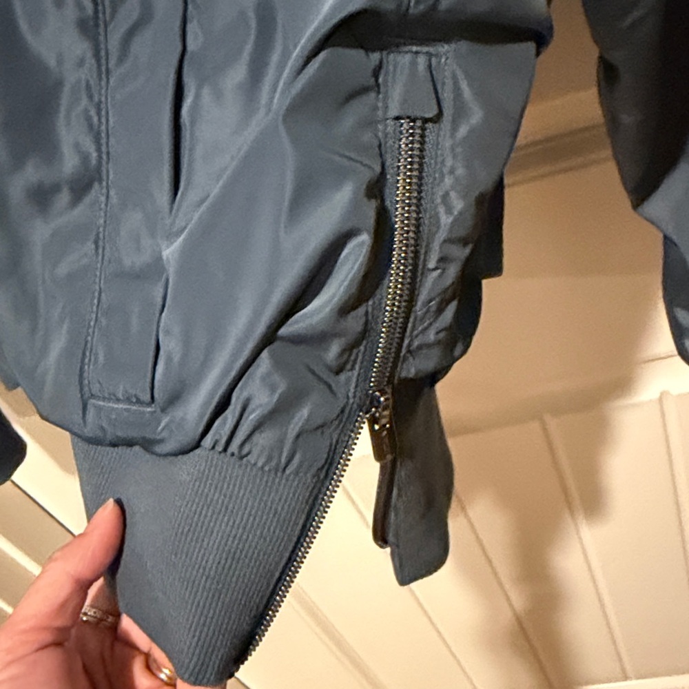 Athleta Jetset Bomber Jacket Coastal Teal - Medium, TALL - Picture 4 of 8